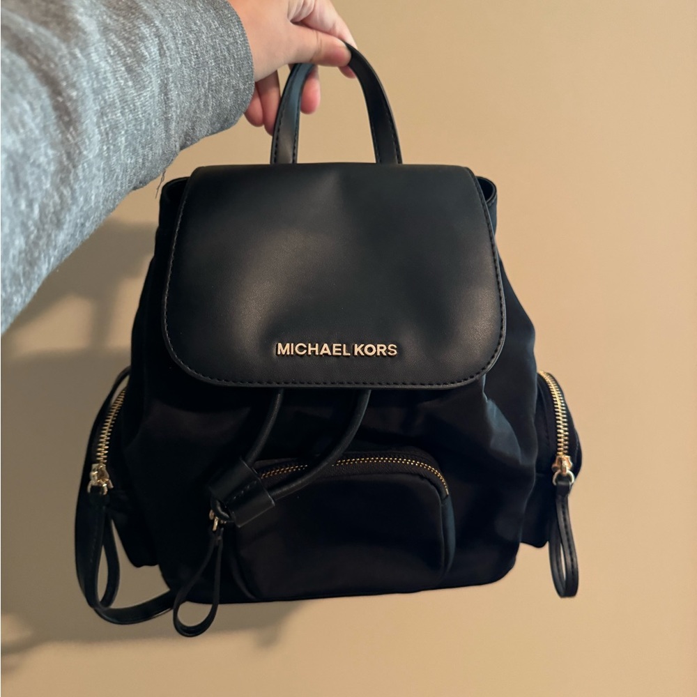 NWT Michael Kors Black Abbey Cargo Backpack